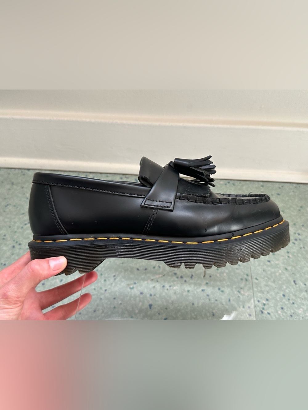 Dr. Martens Adrian Bex - Black Leather Tassel Loafers - Picture 5 of 9